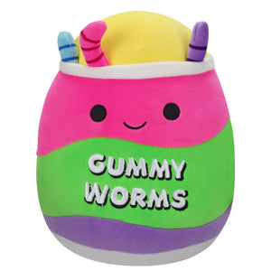 Squishmallow Neon Junk Food Squad Silver the Bag of Gummy Worms 8" Stuffed Plush by Kelly Toy