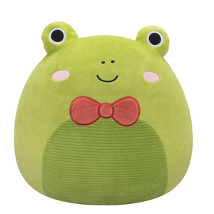  Spring Squishmallow Tomos the Green Frog with Textured Belly and Bowtie 5" Stuffed Plush by Kelly Toy