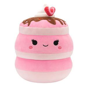 Valentine Squishmallow Shelly the Strawberry Pancakes with Toppings 8" Stuffed Plush by Kelly Toy