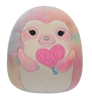 Valentine Squishmallow Whim the Rainbow Sloth I Got That Cotton Candy 12" Stuffed Plush by Kelly Toy