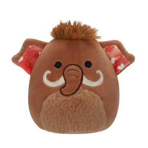 Valentine Squishmallow Chienda the Brown Wooly Mammoth with Hearts 12" Stuffed Plush by Kelly Toy