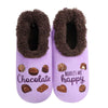 Women's Simply Pairables Cozy Snoozies® Lavender Chocolate Makes Me Happy