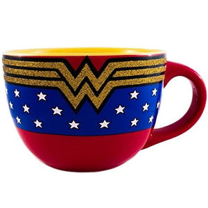 24 Oz. Wonder Woman Glitter Soup Mug