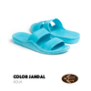 Pali Hawaii Classic Jandal Aqua Blue Two Straps Adult Sandals