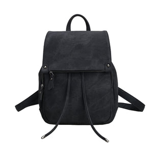 Chloe Vegan Leather Backpack Black