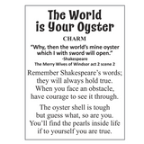 The World is Your Oyster Token Charm