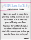 Nurses Are Angels Stethoscope Token Charm