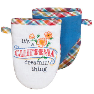 It's a California Dreamin' Thing Embroidered Grabber Mitt