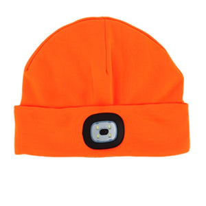 Night Scout™Rechargeable LED Orange Beanie Hat