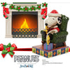 Jim Shore Peanuts Christmas Wishes Santa Snoopy in Chair Checking Off the List with Woodstocks Hallmark Exclusive Figurine