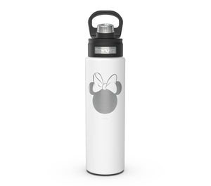 Tervis Disney Minnie Silhouette Engraved on Glacier White 24 oz. Stainless Steel Wide Mouth Bottle with Deluxe Spout Lid